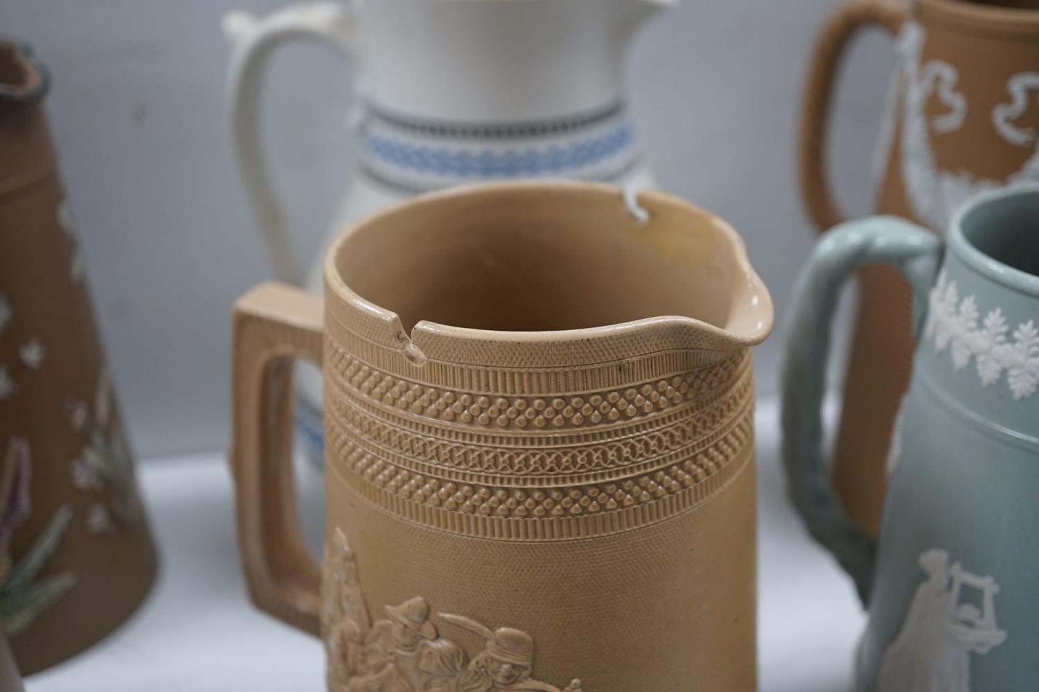 A collection of Dudson stoneware, including jugs, teapots, cream jugs etc, many decorated in low - Image 9 of 15