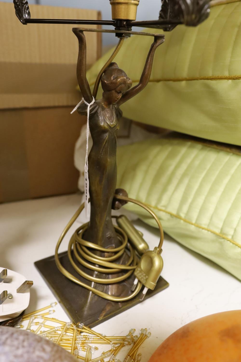 A pair of metal figural table lamps - Image 4 of 5