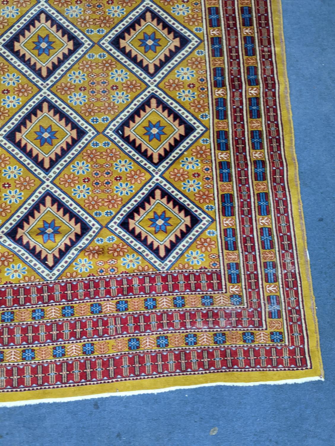 A Caucasian style gold ground rug, 190 x 124cm - Image 3 of 5