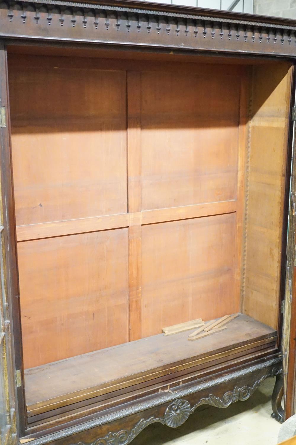 A 1920's Georgian revival mahogany bookcase, width 144cm, height 187cm - Image 2 of 2