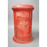 A painted metal country house post box 40cm