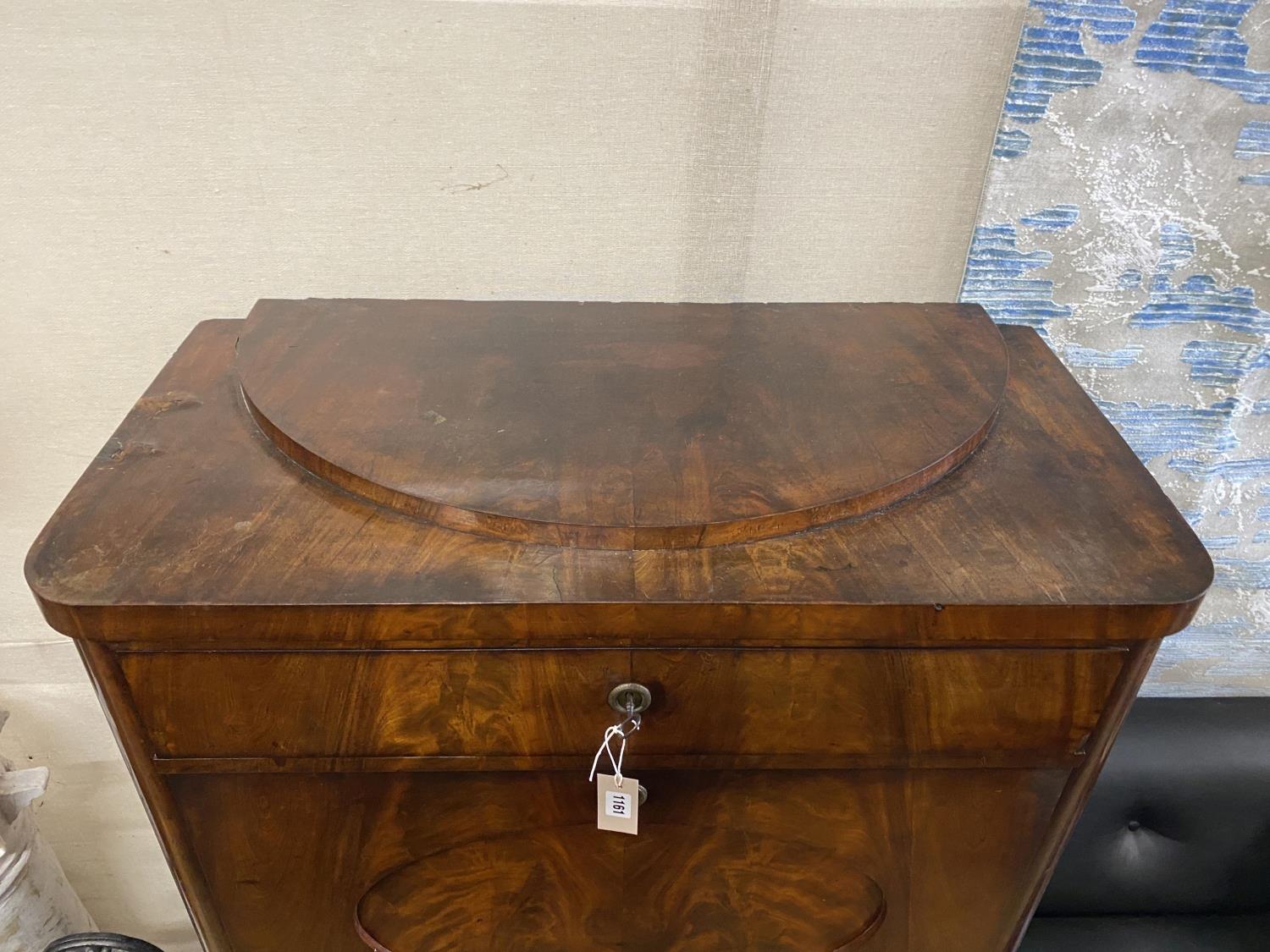 A 19th century French mahogany secretaire a abbatant, width 95cm, depth 47cm, height 144cm - Image 2 of 3