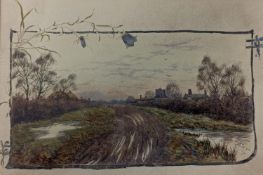 Gilbert Baird Fraser (1866-1947), watercolour, The Back Lane to Holywell Church, signed and dated '
