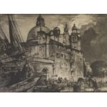 Frank Brangwyn (1867-1956), etching, The Salute from the Giudecca, signed in pencil, 28 x 36cm