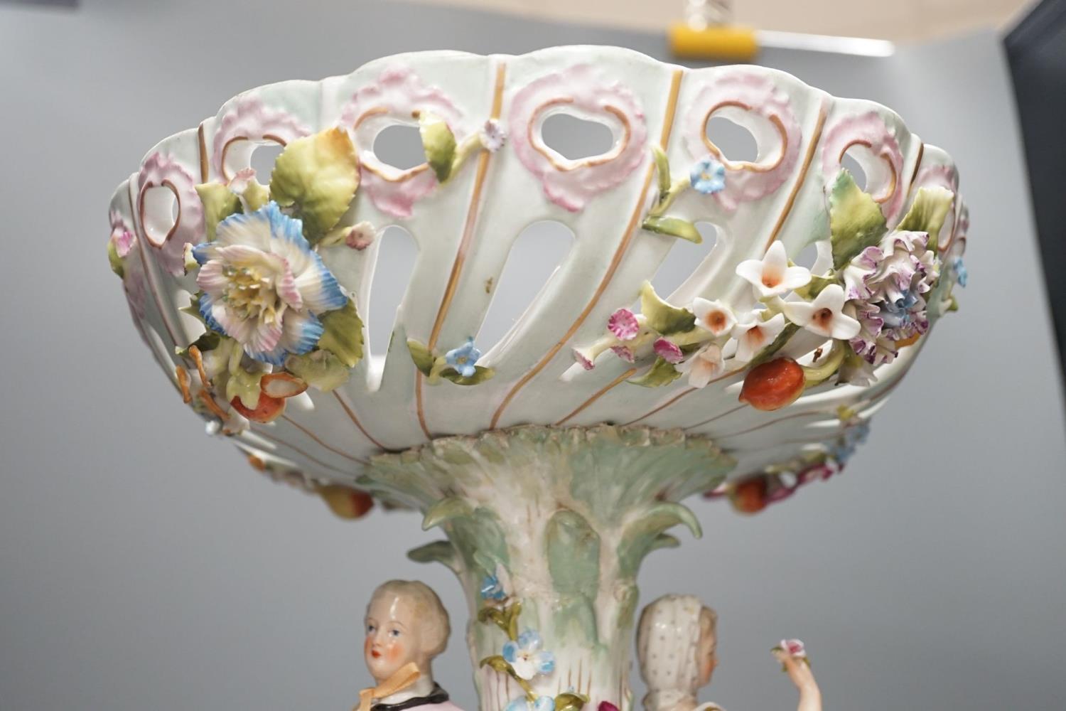 A large Pottschapel figural centrepiece bowl, 42cm - Image 2 of 9