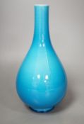 A Chinese turquoise glazed bottle vase 27cm