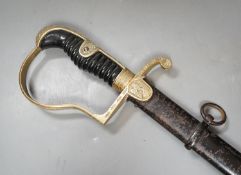 A German WWII army officer's sword, maker Alcoso