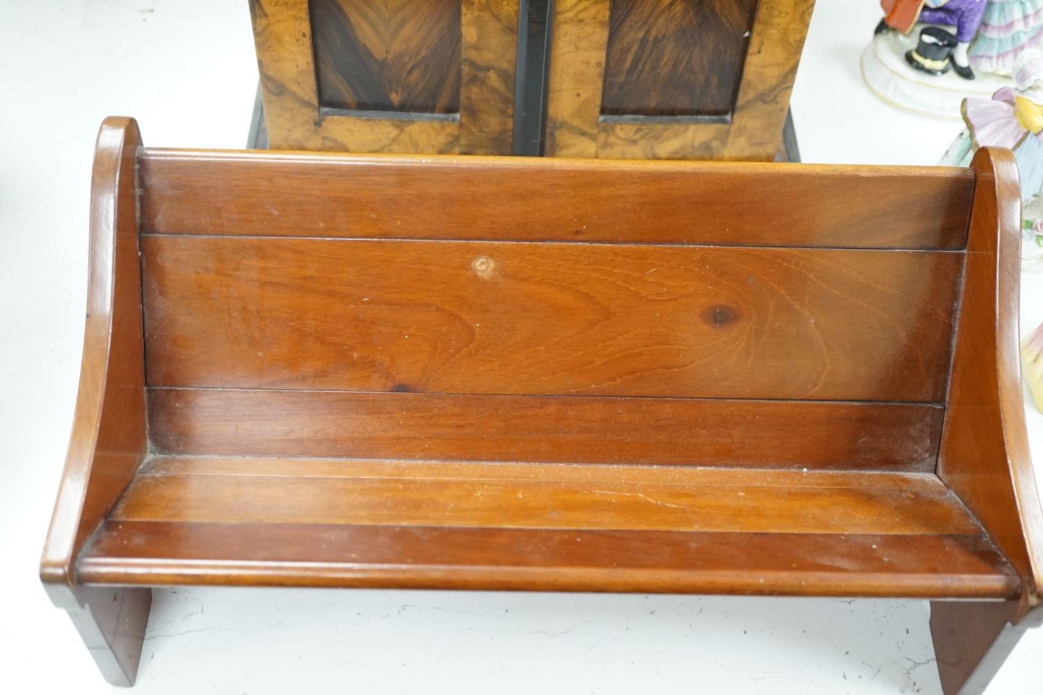 A Victorian walnut collector’s cabinet of drawers and adjustable book trough made out of ‘mahogany - Image 3 of 7