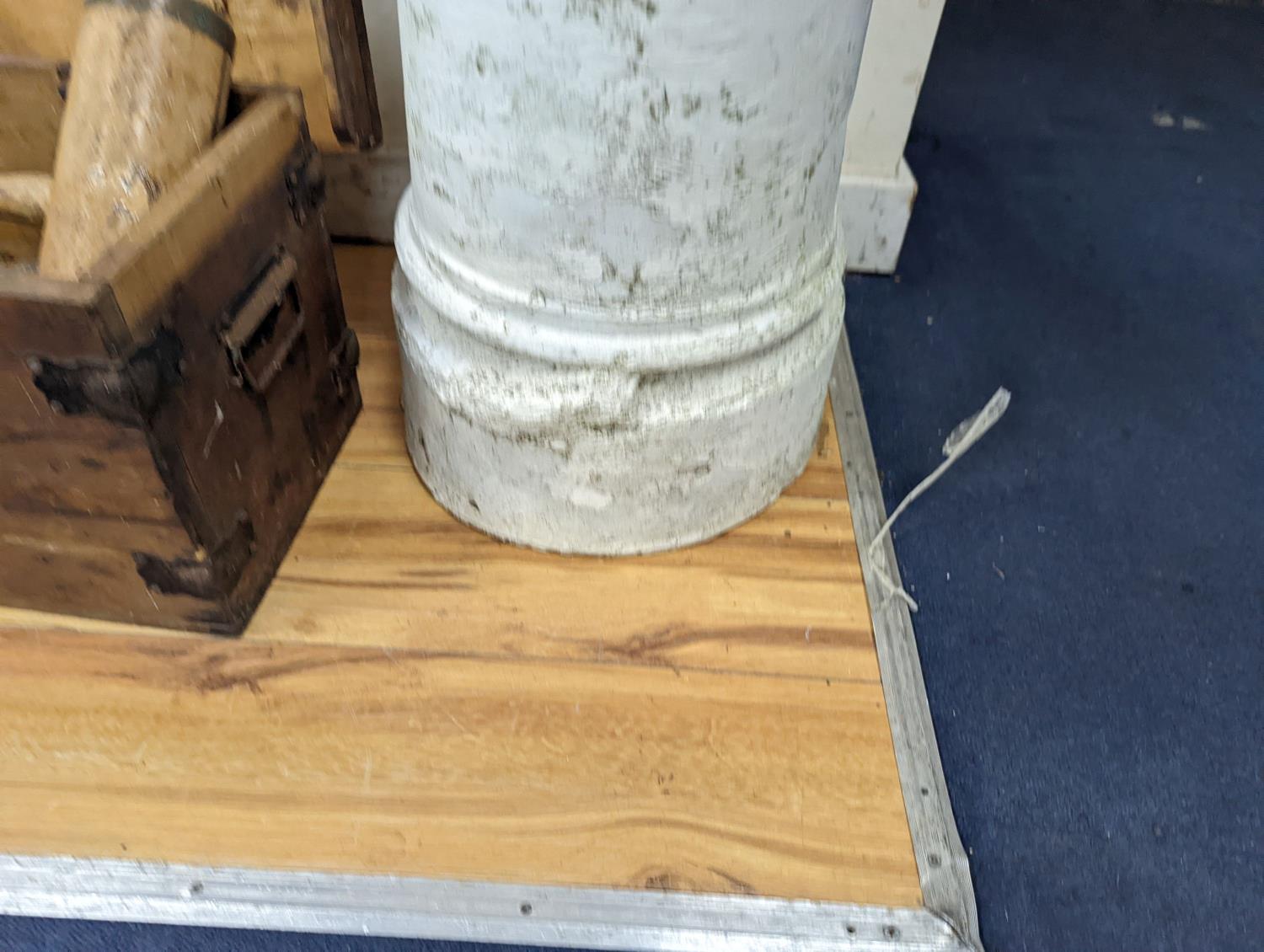 A white painted terracotta chimney pot, height 88cm - Image 5 of 5