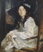 After James Jebusa Shannon, oil on canvas, Portrait of Majory Shannon, the artist's niece, 60 x