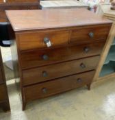 A George IV mahogany chest, width 100cm, depth 52cm, height 101cm