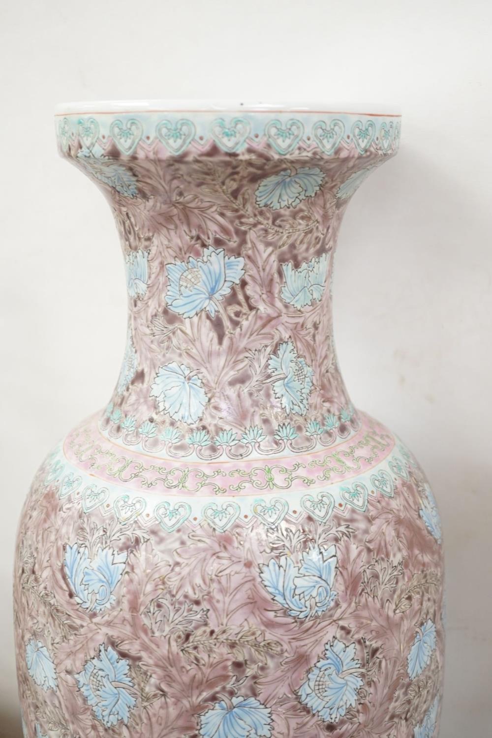 A large Chinese enamelled porcelain vase, 62cm - Image 3 of 5