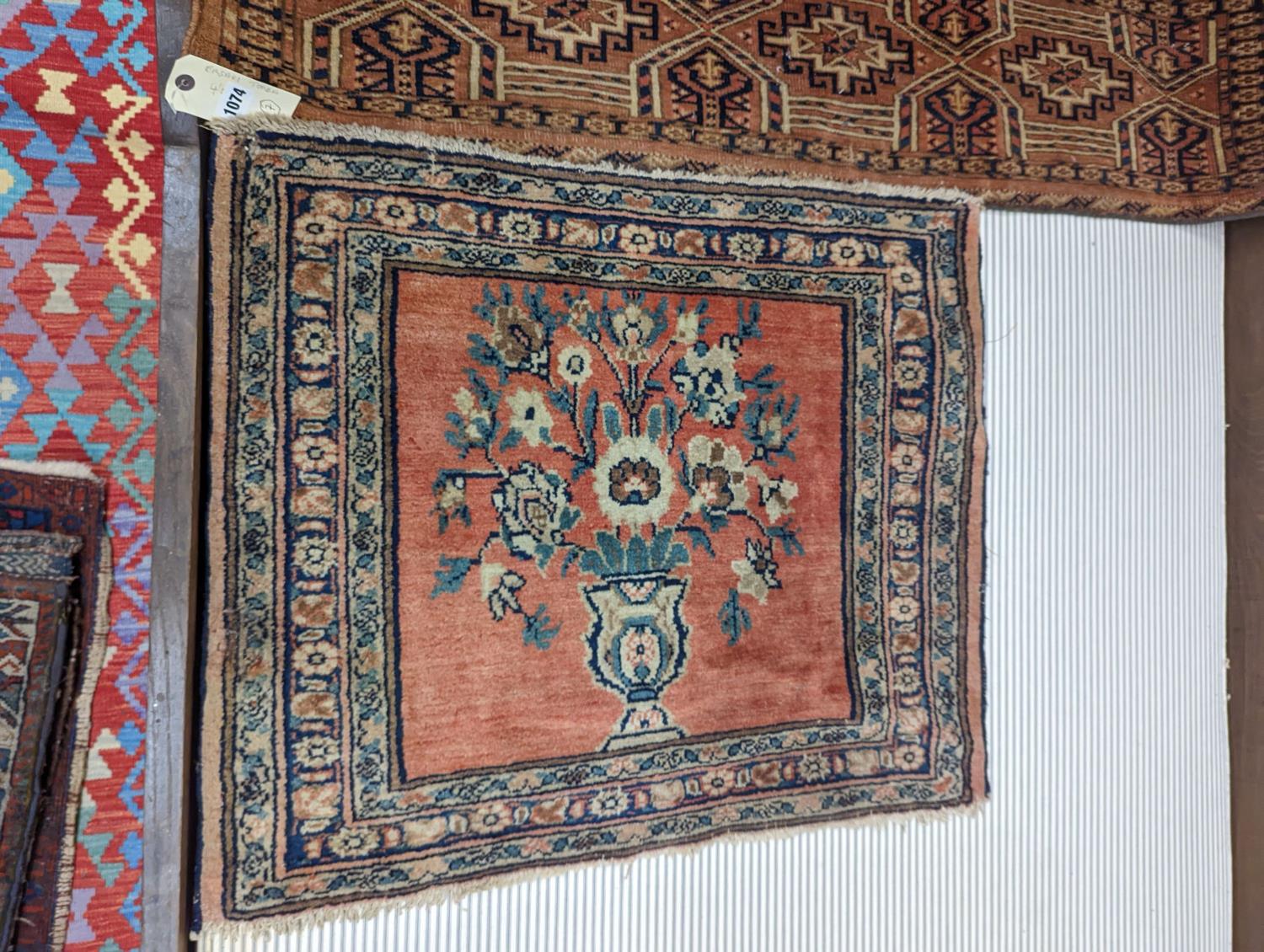 A Kurdistan bag face, 77 x 62cm, five other bag faces and an Ersari Torba, 120 x 29cm - Image 7 of 8