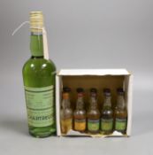 One Chartreuse bottle and ten Chartreuse miniatures