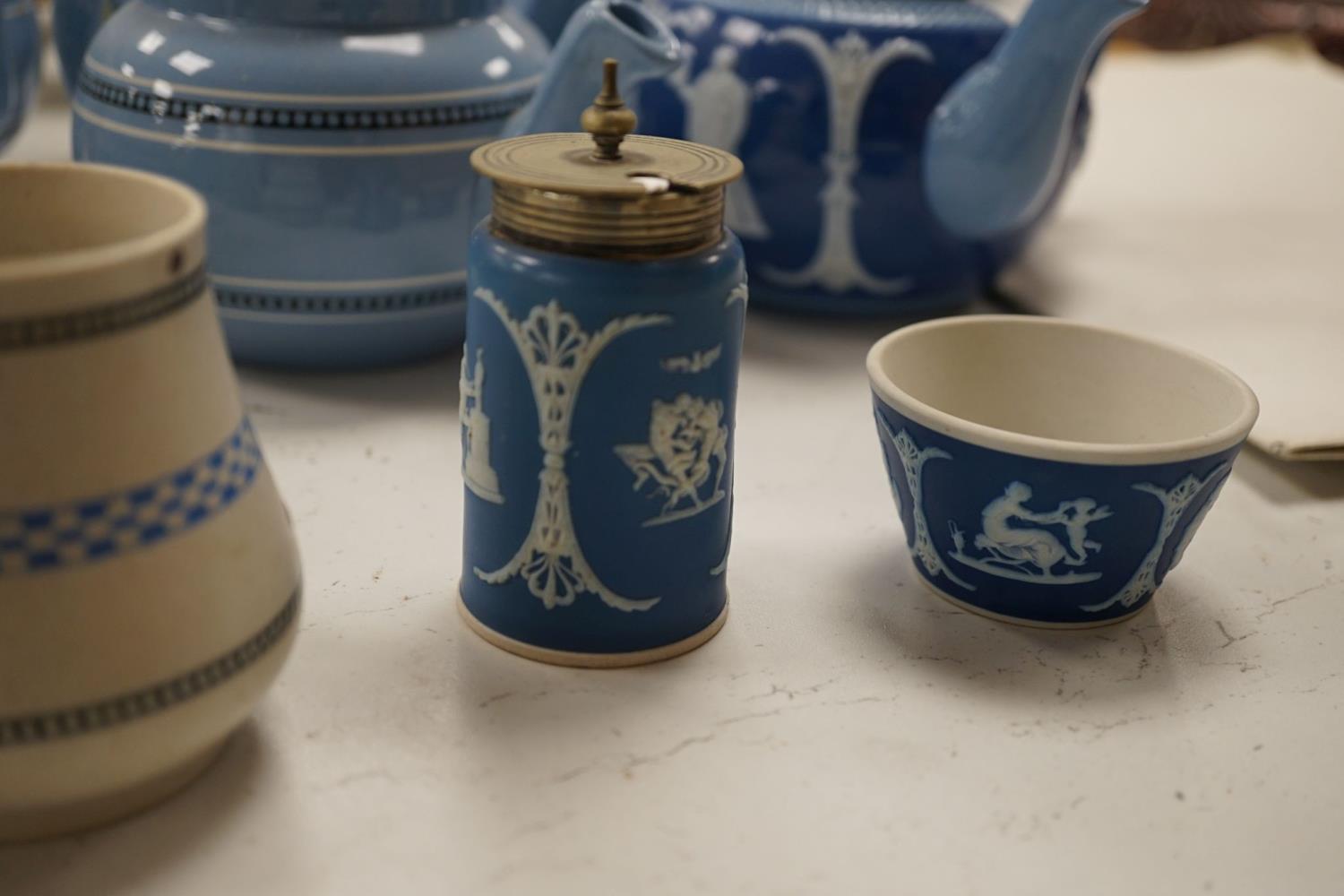 A collection of Dudson stoneware, including jugs, teapots, cream jugs etc, many decorated in low - Image 12 of 15