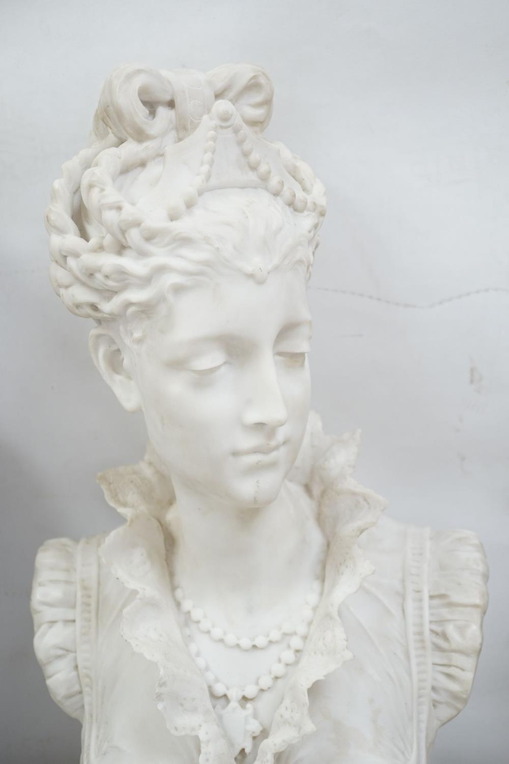 A faux parian bust 66cm - Image 2 of 4