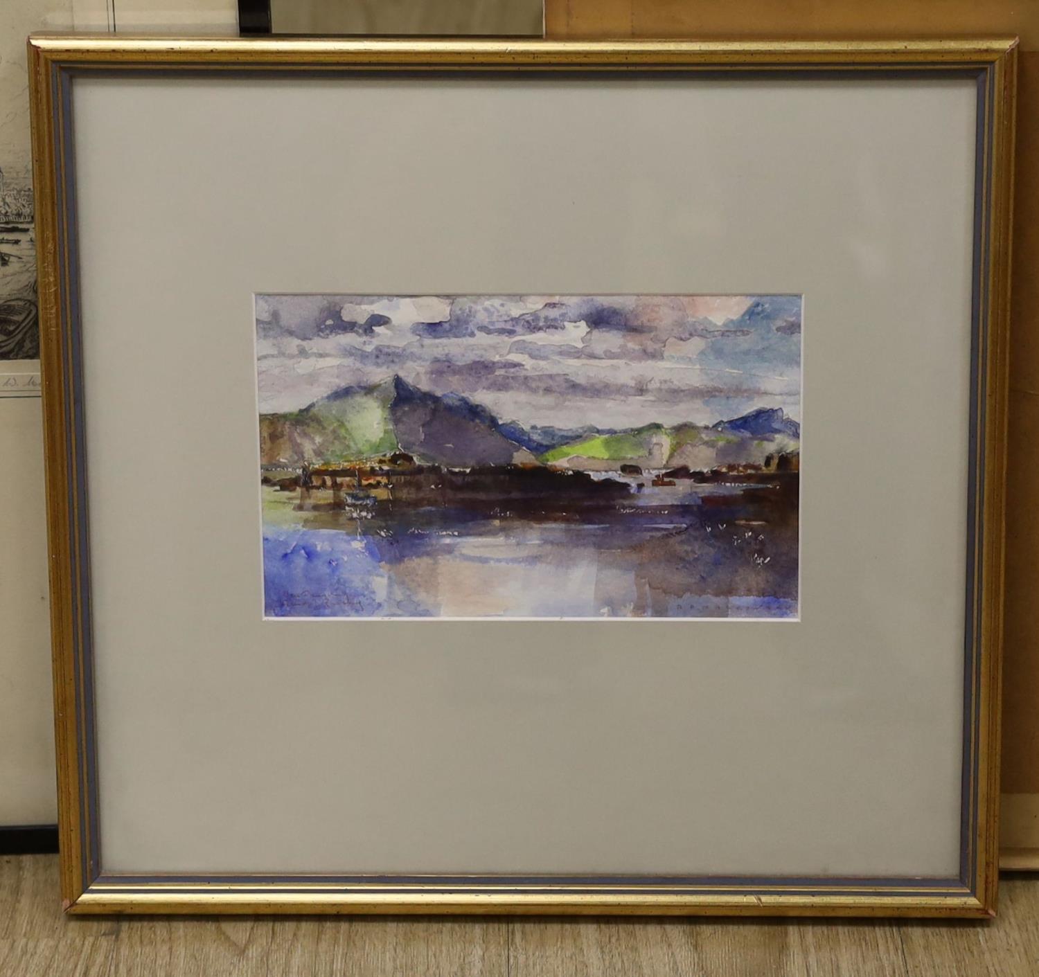 Sir Roderick Macdonald (1921-2001), watercolour, 'Ben Tianavaig and Sound of Raasay, Skye', signed - Image 2 of 4
