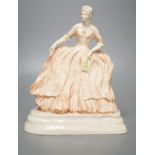 R. H. Belcher, pottery figure of a lady, 24cm