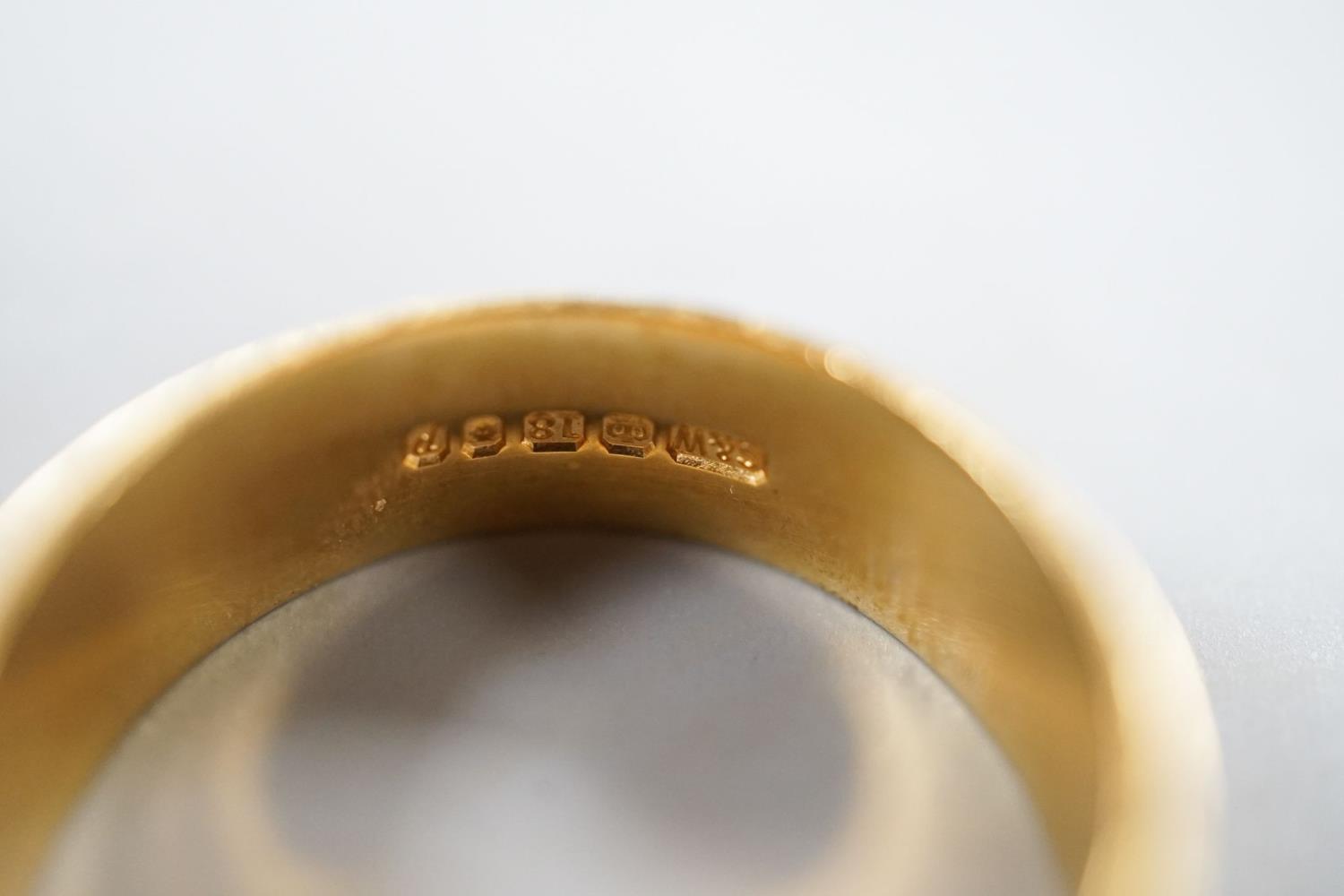 An 18ct gold wedding band, size U, 6.9 grams. - Image 3 of 3