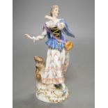 A Meissen figure of a lady, incised model 1984. 18cm tall