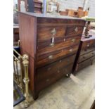 A George IV mahogany tall chest, width 107cm, depth 52cm, height 145cm