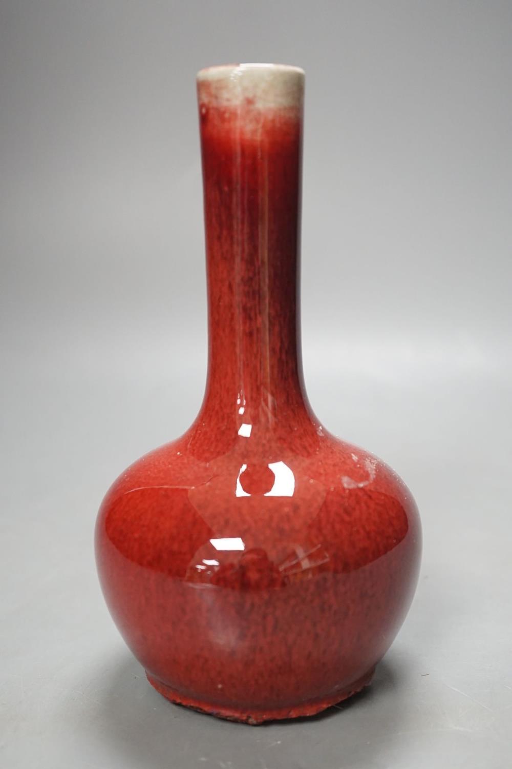 A Chine sang-de-boeuf vase, 17cms high. - Image 3 of 5