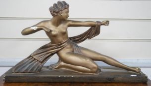 An Art deco style plaster figure 55cm