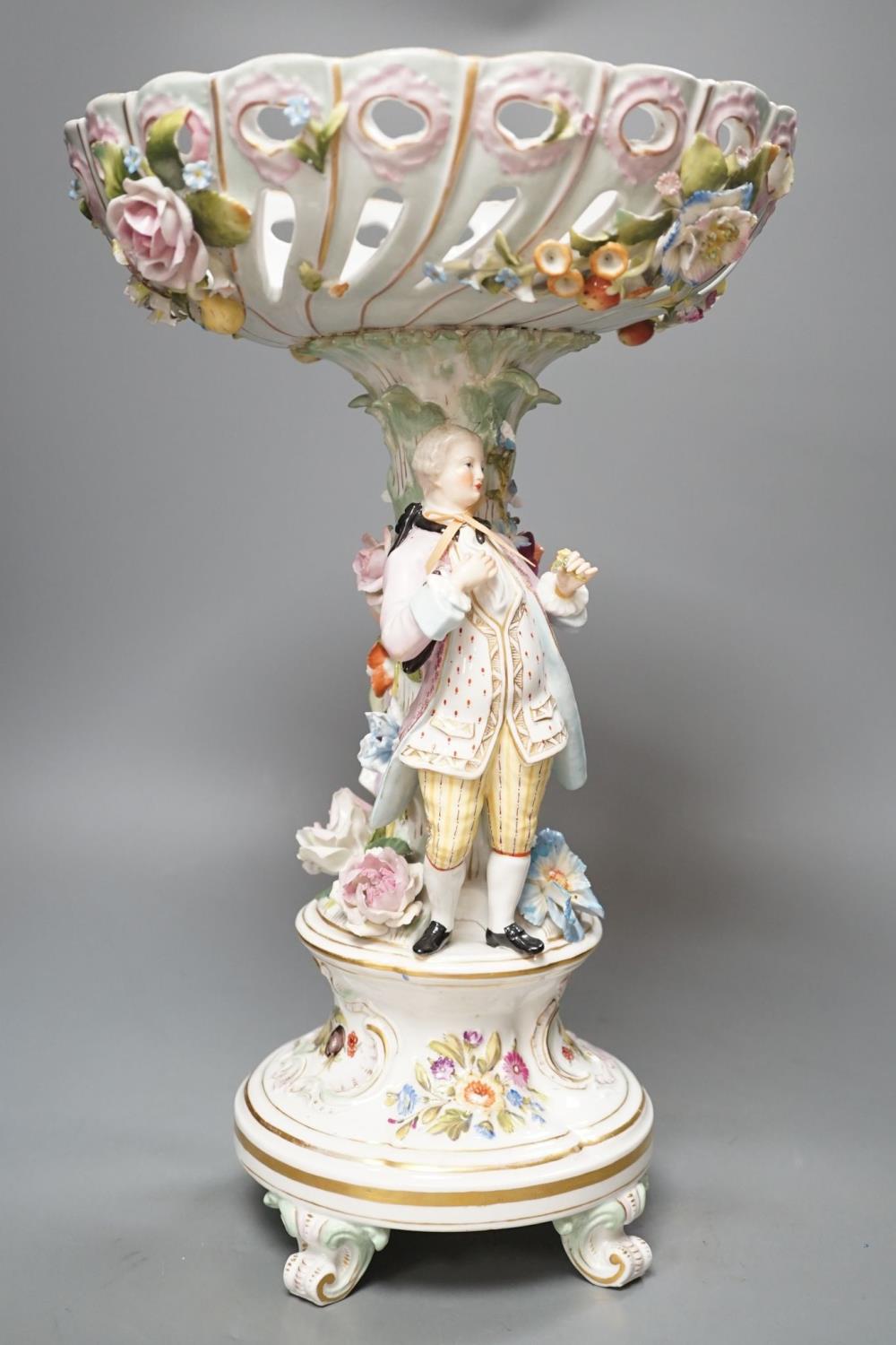 A large Pottschapel figural centrepiece bowl, 42cm - Image 4 of 9