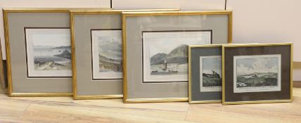 William Daniell, three coloured aquatints, Views of the Isle of Skye, 16 x 24cm and a pair of