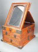 A Chinese cypress wood dressing box, 37cm