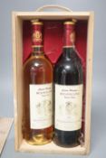 Les Grands Vin de Bordeaux, 2011 and 2012, two bottles, in case