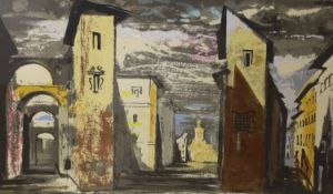 John Piper (1902-1993), limited edition print, Street scene from Don Giovanni, signed in pencil,