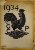 Golden Cockerel Press - Fourteen wood engravings by Robert Gibbings, and a 1934 Yearbook