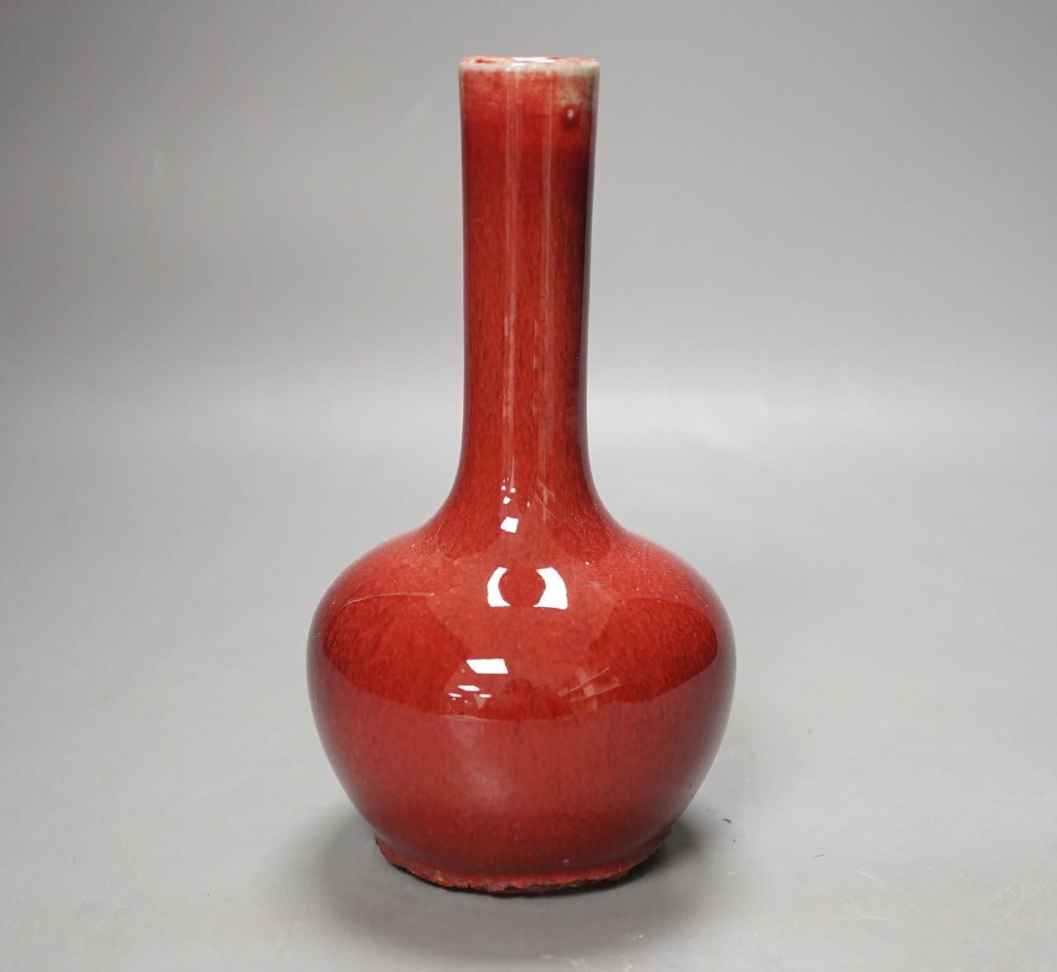 A Chine sang-de-boeuf vase, 17cms high.