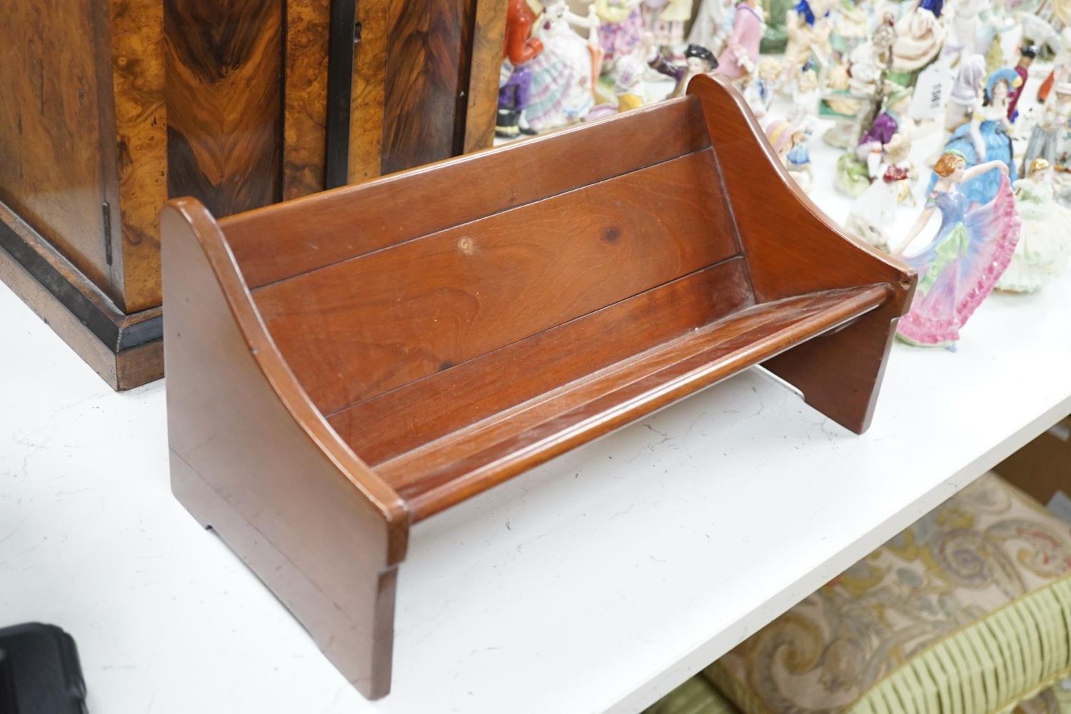 A Victorian walnut collector’s cabinet of drawers and adjustable book trough made out of ‘mahogany - Image 2 of 7