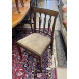 Five George IV provincial mahogany dining chairs