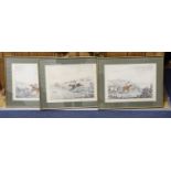 Attributed to Samuel Henry Alken (1810-1894) , three watercolour and pencil hunting scenes, 26 x