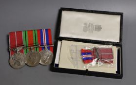 A London Home Guard British Empire medal awarded to Sergeant Montague G Bridge with his Second War
