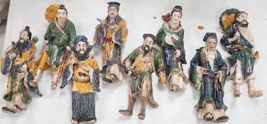 A set Chinese pottery figures of the eight immortals 24cm