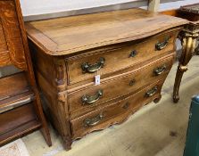 An 18th century Dutch serpentine walnut commode, width 117cm, depth 63cm, height 81cm