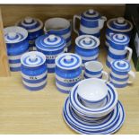 T G Green blue and white kitchenware