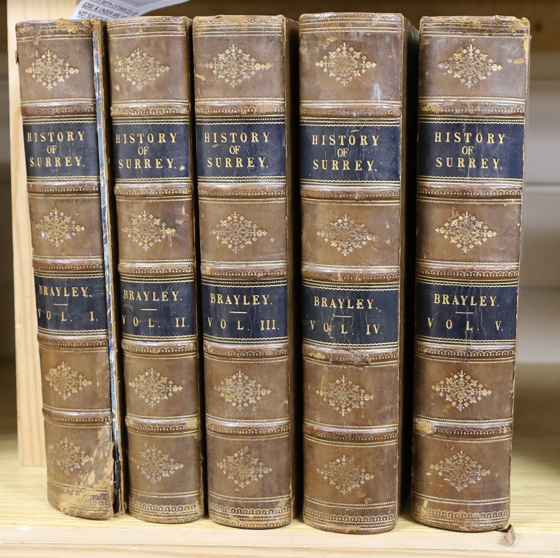 ° ° Brayley, Edward Wedlake - A Topographical History of Surrey .. the Geological section by