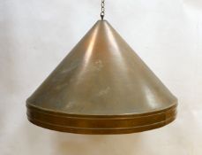 A large copper light shade diameter 53cm