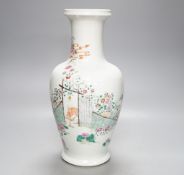 A 19th century Chinese famille rose vase, 35cm