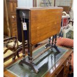 An Edwardian mahogany Sutherland table, width 68cm, depth 18cm, height 65cm