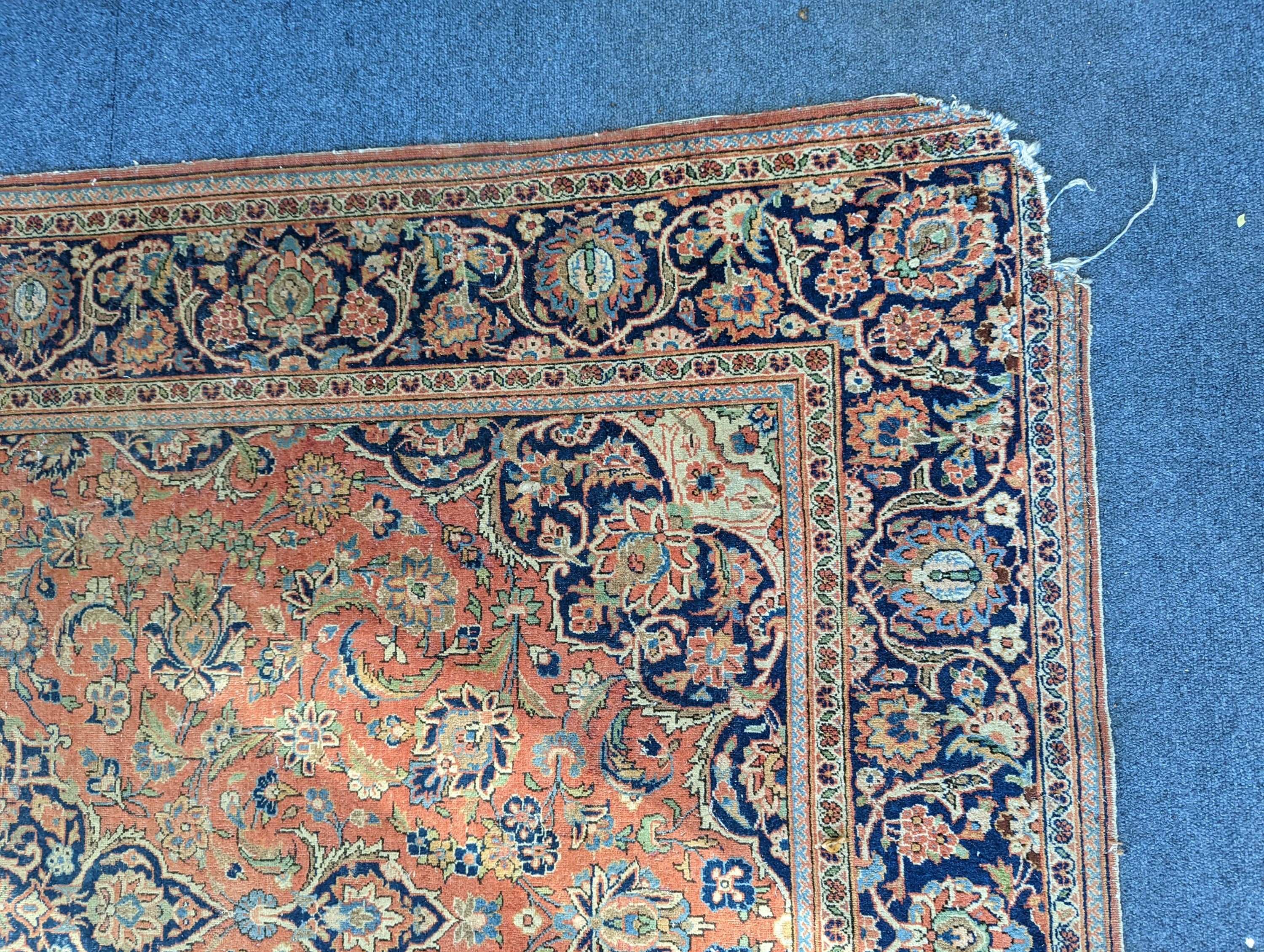 A Kashan red ground rug, 200 x 132cm - Image 3 of 3