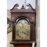 A George III inlaid mahogany 8 day longcase clock with moonphase dial, marked Thomas Chapman,