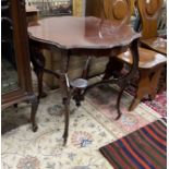 A late Victorian mahogany centre table, diameter 74cm, height 72cm