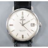 A gentleman's mid 20th century stainless steel Omega Seamaster De Ville automatic wrist watch, on