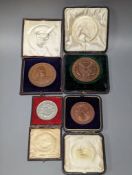 Four Victorian cased civilian medals
